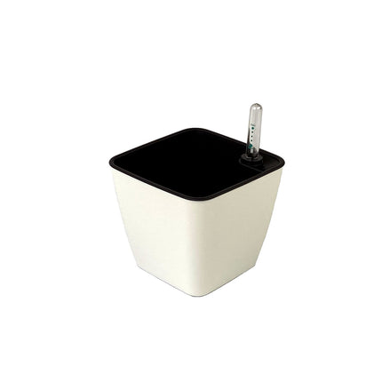 Hvid selvvandingskrukke til krydderurter