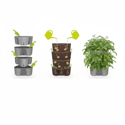 Kartoffeltårn i 4 etager | Antracit - Green Rebels