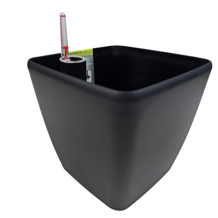 Quadrato Matt - 24 cm sort - med selvvanding - Green Rebels