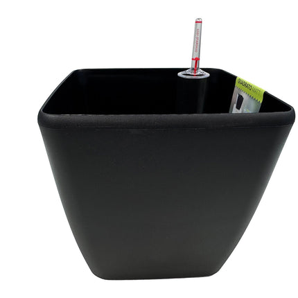 Quadrato Matt - 24 cm sort - med selvvanding - Green Rebels