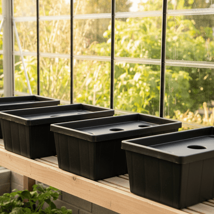 RABAT: Pakke med 4 stk. Homefarm 3 kapillærkasse med hjul - Green Rebels