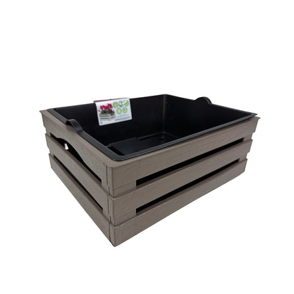 Tina 2 Flower – blomsterkasse i trælook - flere farver - 31 cm - Green Rebels