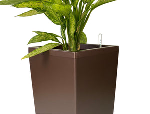 kæmpe plantekrukke - klassisk design - med selvvanding - brun